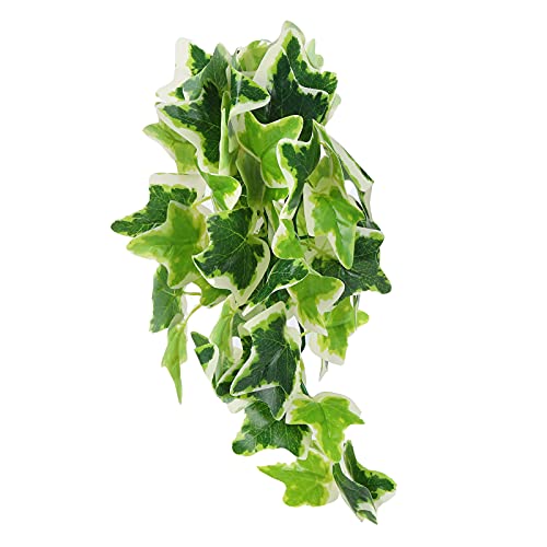 Artificial Reptile Plants Lifelike Plastic Plant Hanging Leaves Decoration with Suction Cup for Reptile Terrarium Fish Tank (New Star Leaf Vine) - size: New Star Leaf Vine