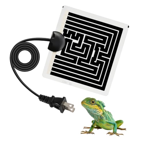 Reptile Heating Pad 6 x 5.5 Inch Reptile Heat Mat with Rapid and Even Heating Reptile Heat Pad Under Tank Terrarium Heat Mat for Reptile Turtle Snake Lizard 5 Watt - size: 6" X 5.5"(5W)