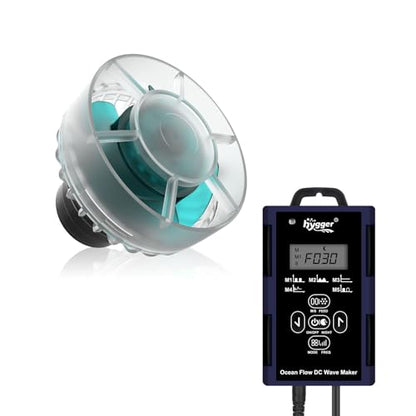 hygger Wave Maker For Aquarium, Ultra-quiet Transparent Wavemaker With Controller, Adjustable Flow Magnetic DC 24V 2850GPH Powerhead, Circulation Pump For 75-200Gallon Freshwater Coral Reef Tank - size: 20W