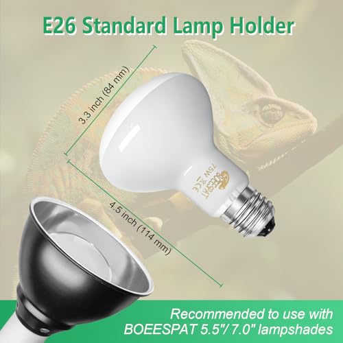 Pack of 4 UVA Heat Light Bulbs - 75W Reptile Basking Light Bulbs for Bearded Dragons, Geckos, Iguanas, Lizards, Amphibians & Small Pets - color: Uva Bulbs (4pcs), size: 75W