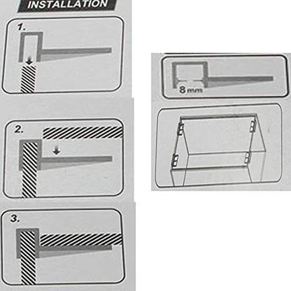 Weilan Aquarium Lid Clips 8mm Fish Tank Glass Cover Lid Support Holder Clear Acrylic for Rimless Aquariums 12PCS Aquarium
