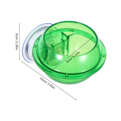 Balacoo Reptile Feeder Bowl with Suction Cup Pet Food and Water Dish for Lizards Turtles Chameleons Geckos and Other Small Reptiles Stable Wall Mount 3.93X3.14X2.36 Inch