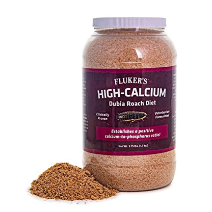 Fluker's High Calcium Dubia Roach Diet, Can Be Used as a Gut-Loading Food or Bedding, 3.75 lbs. - size: 3.75 Pound (Pack of 1)