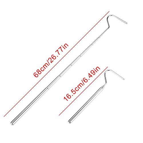 Snake Tong, Telescoping Snake Handling Tool Snake Hook, Stainless Steel Reptile Catcher Snake Catcher, Reptile for Snake