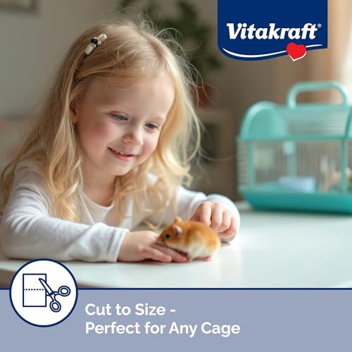 Vitakraft Paper Bird Cage Liner for Birds & Small Animals – Easy Cleanup, Odor-Free, Disposable Pet Cage Liner - Ideal for Parakeets, Cockatiels & More (4 Rolls)