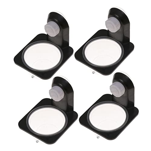BESPORTBLE 4pcs Reptile Food and Water Bowl Durable Feeding Dish for Lizards Geckos and Reptiles Space-Saving Design Easy to Clean Black Color - size: Size 2