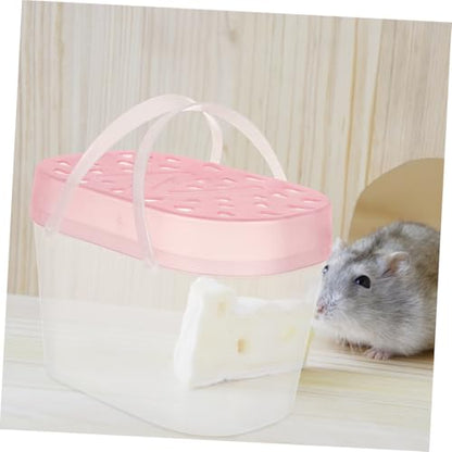POPETPOP 2pcs Small Pet Plastic Carriers Portable Hamster Boxes Turtle Cases Handheld Reptile Travel Cages for Outdoor Use