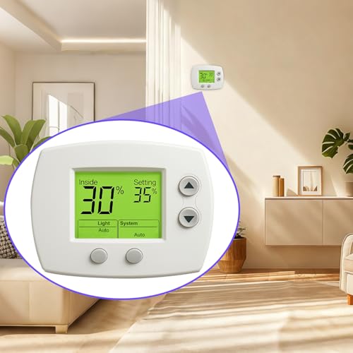H6062A1000 Digital Humidistat/Dehumidistat Compatible with Honeywell H6062A1000 HumidiPro, OEM Upgrade H6062A1000/U Digital Humidistat, Smart LCD Display Humidity Control for Home and Indoor. -2 Year