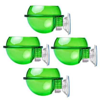 HEMOTON 4Pcs Lizard Feeder Bowl with Suction Cup Escape Design for Reptiles Easy to Stable Pet Dish for Food and Water for Bearded Dragons Geckos Frogs