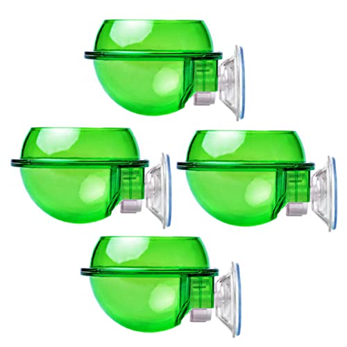 HEMOTON 4Pcs Lizard Feeder Bowl with Suction Cup Escape Design for Reptiles Easy to Stable Pet Dish for Food and Water for Bearded Dragons Geckos Frogs