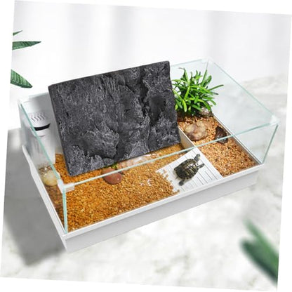 Garneck Big Turtle Tank Background Board 3D Reptile Tank Accessory Reptile Tank Decorative Panel