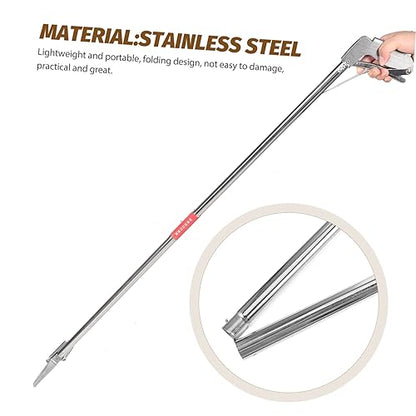 Abaodam Stainless Steel Folding Snake Catcher Clip Portable Lightweight Snake Tong Tool for Reptile Grabber Clamp for Professional Snake Handling and Capture