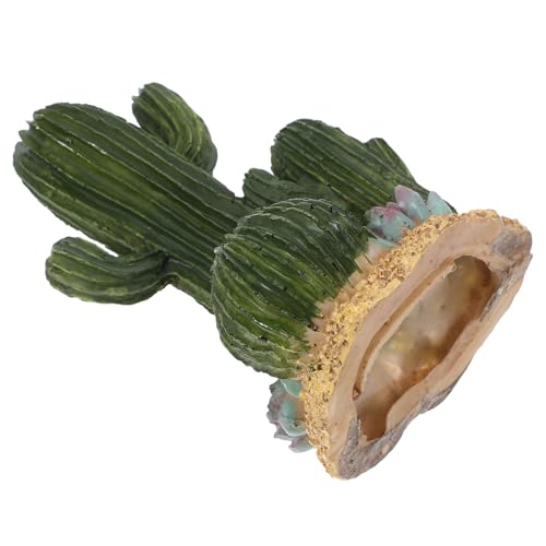 LIOOBO Desert Terrarium Decor Artificial Resin Cactus Succulent Plant Reptile Habitat Decoration for Tortoise and Lizard Enclosure