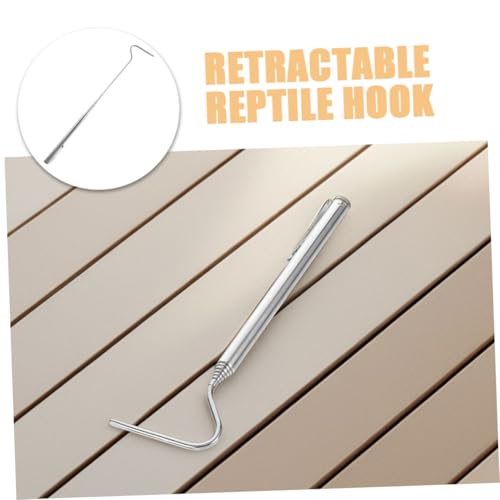 Happyyami Stainless Steel Extendable Snake Hook for Reptile Handling Telescopic Tool for Safe Snake Capture and Control for Herpetologists and Wildlife Enthusiasts