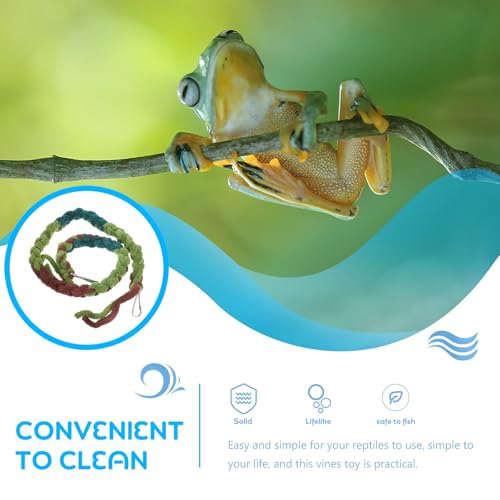 HANABASS Hermit Crab Climbing Vine Artificial Reptile Terrarium Vine Decorative Rope for Small Reptiles Habitat Enclosure Accessories