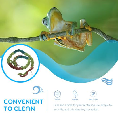 HANABASS Hermit Crab Climbing Vine Artificial Reptile Terrarium Vine Decorative Rope for Small Reptiles Habitat Enclosure Accessories