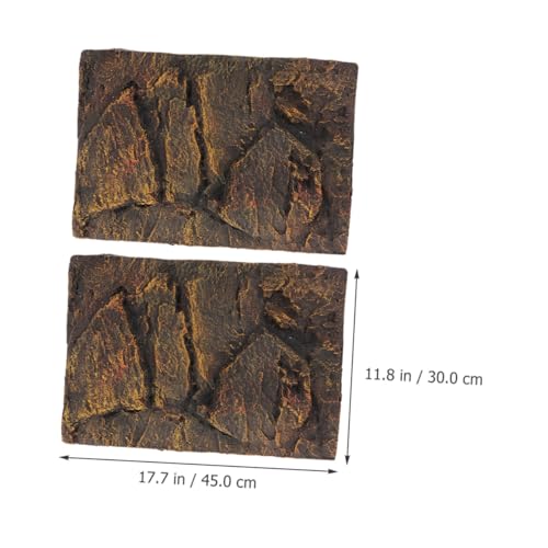 Toddmomy 3D Reptile Tank Background Cork Turtle Aquarium Panel Sturdy Waterproof Decorative Boards