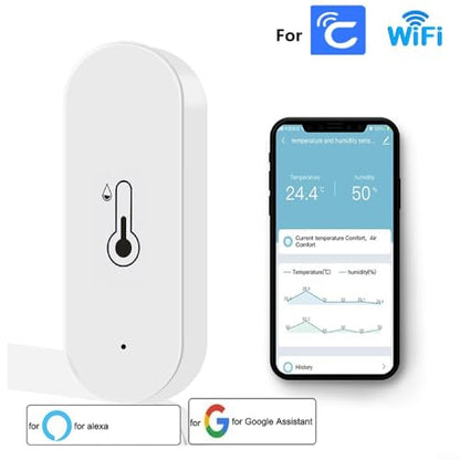 For Cozylife WIFI Indoor for temperature And Humidity Sensor With App Controlled Alerts And Wireless Connectivity