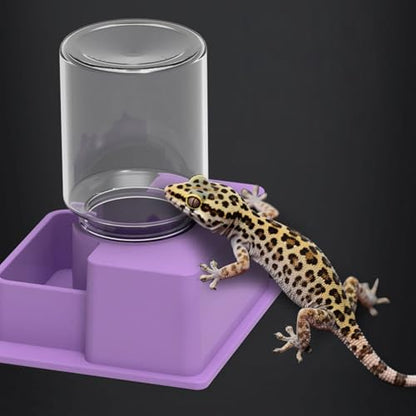 Reptile Auto Refill Water Dispenser, Quiet Operation Clear Monitor for Turtles, Lizards & Pets - color: Dark green