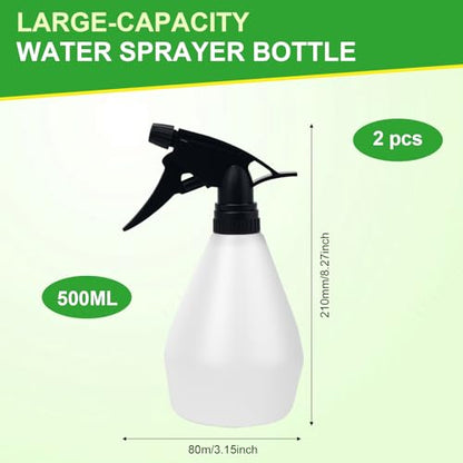 DukroukReptile Spray Bottle Adjustable Nozzle,500ml(17oz) | Reptile Mister Bottle,No Clog No Leak,Easy to Grip with Adjustable Nozzle