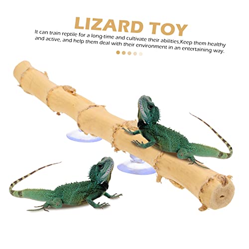 Toyvian Decorative Reptile Climbing Branch Stand Natural Bamboo Grapevine Wood Toy for Terrarium Safe Habitat Accessory for Lizards Geckos and Small Pets