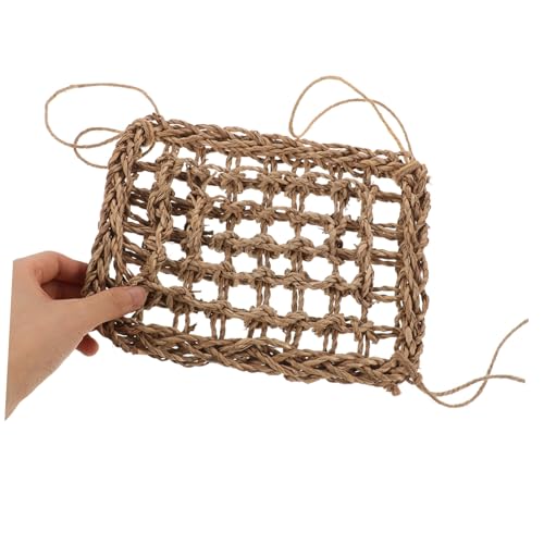 BESPORTBLE Reptile Hammock for Animals Woven Hanging Bed for Lizards Bearded Dragons Hamsters Easy to Install Design for Cozy Rest and Playtime Natural Grass Material