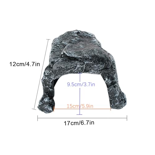 OMEM Reptile Hiding Large Cave Habitat Decorative Resin Pet Nest Turtle Lizard Dedicated Advanced Cave Shelter