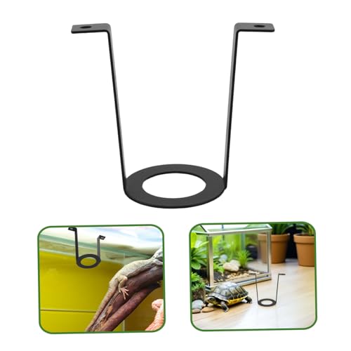 TOYANDONA 2pcs Reptile Lamp Holder Stand for Aquarium and Terrariums, Metal Heat Lamp Fixture Holder with Adjustable Angle Design and U-Shaped Bracket, Easy Installation for Basking Lighting