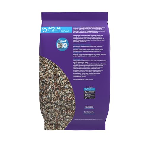 Aqua Natural Gold Pearl 10lb Gravel Substrate for Aquariums, terrariums and vivariums, 2-4mm (Pack of 4) - size: 10lb (Pack of 4)