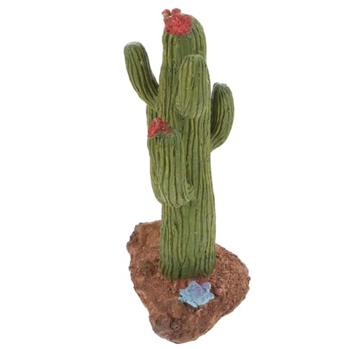 Reptile Terrarium Artificial Cactus Plants Habitat Decor Plastic Landscaping for Turtle Tortoise Lizard Gecko Bearded Dragon Tank