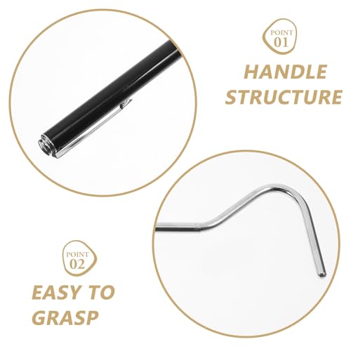 ABOOFAN Retractable Stainless Steel Snake Hook Adjustable Long Handle Portable Reptile Catching Tool for Snake Handling and Reptile Care