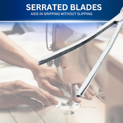 ADROIT (2 Pack) 5" Curved Hemostat Forceps | Stainless Steel Design | Small Teeth On Jaws | Locking Mechanism Built in | Great for Sewing, Fishing, Jewelry Making, Multi-Use - size: 5", style: Curved