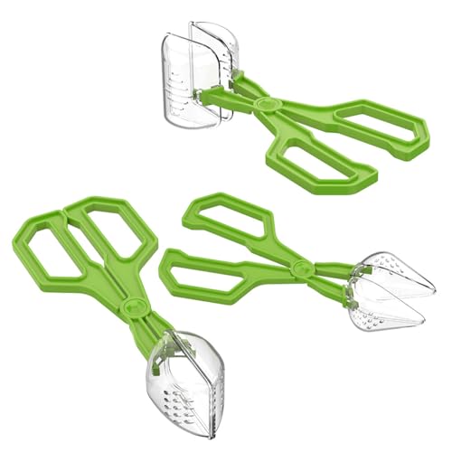 Reptiles Safe Feeding Tongs Clear Creature Catcher for Gentle Handling Ergonomic Grip Easy Maintenances Tool Creature Captures Tool - color: Green, size: C