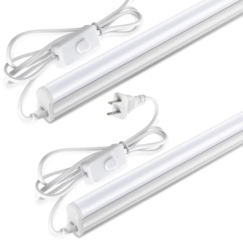 Pak LED Shop Lights, 4FT T5 Integrated Utility Fixture, 2300LM 6500K Cool White, 20W Energy Efficient Linkable LED Tube Lights for Garage, Workshop, Basement, FCC Certified, 2 Pack - size: 4FT 6500K-2 Pack