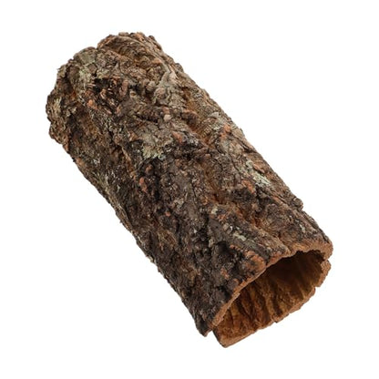 UPKOCH Natural Reptile Hide Cork Bark Tube, Climbing Accessories for Bearded Dragon Gecko Tanks, Terrarium Habitat Hides for Snake, Turtle Amphibian Enclosures 9x4x3. 5 Inch
