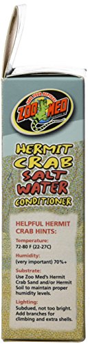 Zoo Med Hermit Crab Salt Water Conditioner (Pack of 2) - size: 2.25 fl. oz. (Pack of 2)