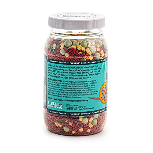 Fluker's Buffet Blend Juvenile Bearded Dragon Diet, Veggie Variety, 5 oz (Pack of 2) - size: 5 Ounce (Pack of 2)