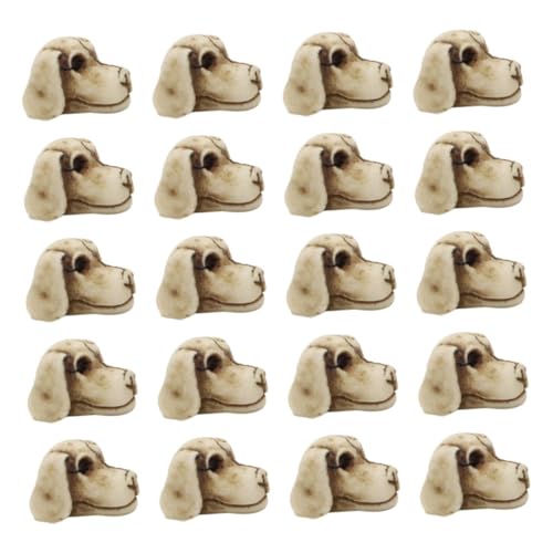 Luxshiny 20pcs Animal Skull: Mini Dog Head Figurine for Aquarium Terrarium Flowerpots - Resin Puppy Head Statues Decorations for Halloween Garden Patio Backyard