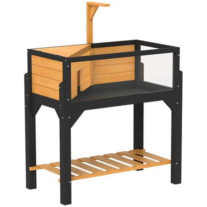 Wooden Tortoise Habitat with Storage Shelf
