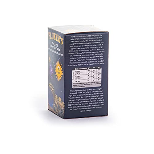 Fluker's Incandescent Black Nightlight Bulbs for Reptiles, 75 Watt - size: 75 Watts