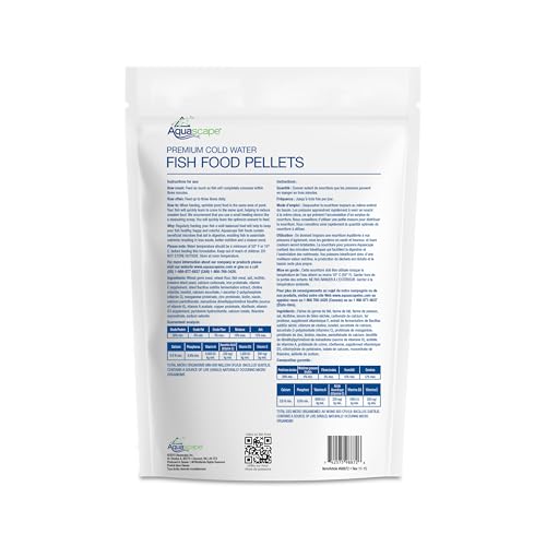 Aquascape Premium Cold Water Fish Food Pellets (4.4 lbs / 2 kg) - size: 4.4 Pound (Pack of 1), style: Large Pellet