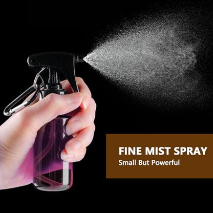 TANSHINE Small Spray Bottle 50ml, Travel Size Mini Mist Water Spray Bottles, Portable Hand Sanitiser Alcohol Fine Spray Bottle, Plastic Refillable Empty Face Mister Spray Bottles with Clip, 2oz/5pcs - color: Colourful2