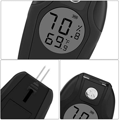 TISFA Digital Hygrometer and Thermometer, Temperature Humidity Gauge | with Dual Sensors for Cigar Humidor, Plant, Greenhouse, Pet Reptile, Guitar, Portable