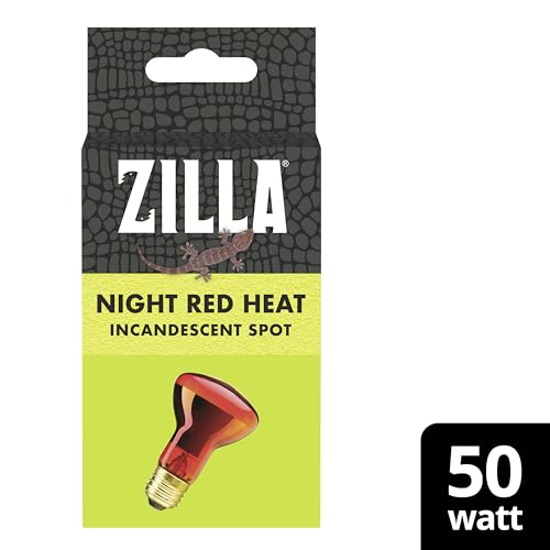 Zilla Incandescent Spot Bulb, for Nocturnal Reptile Species, Night Red - size: 50 Watts