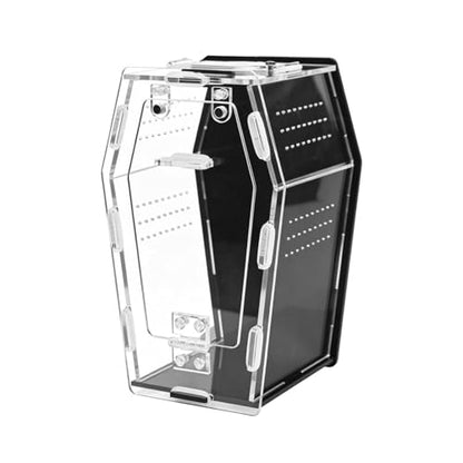 Acrylic Reptile Terrarium Tank, Ventilated Clear Enclosure Box for Snail Gecko Lizard Frog Turtle Amphibian Habitat, Escape Resistant Pet Display Case Home Viewing