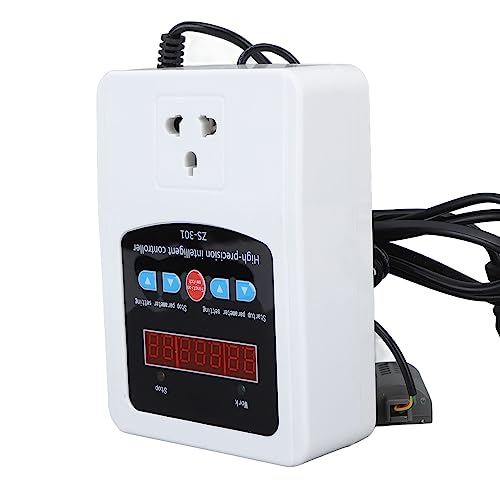 Humidity Controller,1500W Digital Humidity Controller LCD Display Humidistat Plastic Timing Air Humidity Controller for Home Farm Greenhouse (110V-US)