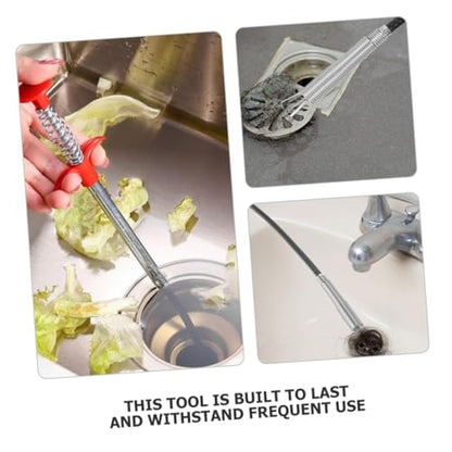 jojofuny Hair Stopper for Shower Drain Sink Cleaning Hook Flexible Grabber Claw Essential Bathroom Gadget Dredging Tool for Toilet Plunger