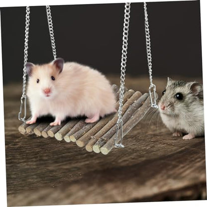 Mikikit Crab Climbing Toy Wooden Reptile Hammock for Basking Playing Natural Hanging Swing Bed for Lizard Bearded Dragon and Pets for Enriching Habitat Space