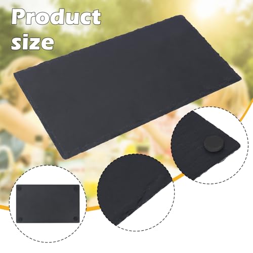 10 Pack 8.7 x 6 Inch Slate Cheese Boards, Slate Plates Black Charcuterie Boards - Natural Stone Serving Tray with Soapstone Chalks for Parties, Gifts, and Special Events. - size: 10 Pack 8.7 x 6 Inch