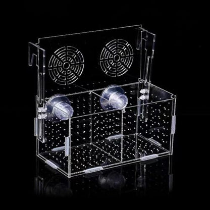 Acrylic Fish breeding Box, Fish Separation Breeder Box Acrylic Fish Tank Breeding Isolation Box for Aquarium Hatchery Incubator with Suction Cups for Baby Fishes Shrimp Clownfish (6*6*8inch)